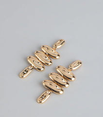 Sculpted Glow Statement Earrings