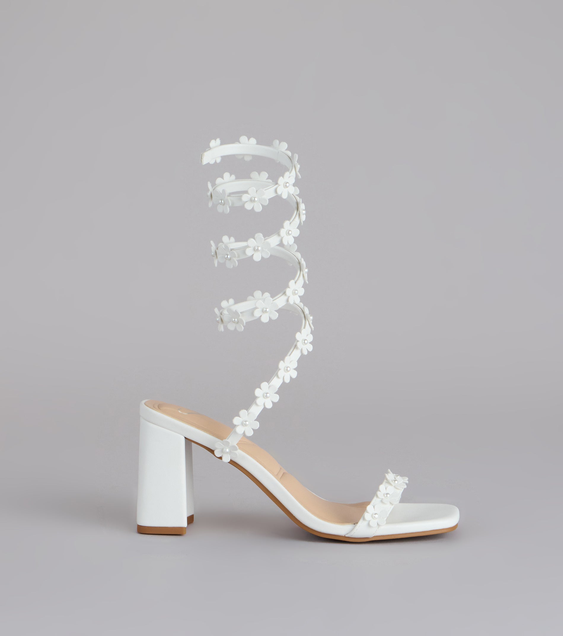 Unforgettable Floral Spiral Heels