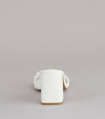 Fashion Fix Knotted Block Heel Mules